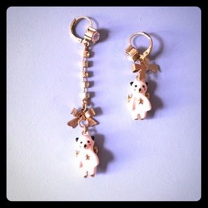 Betsey Johnson bear earrings